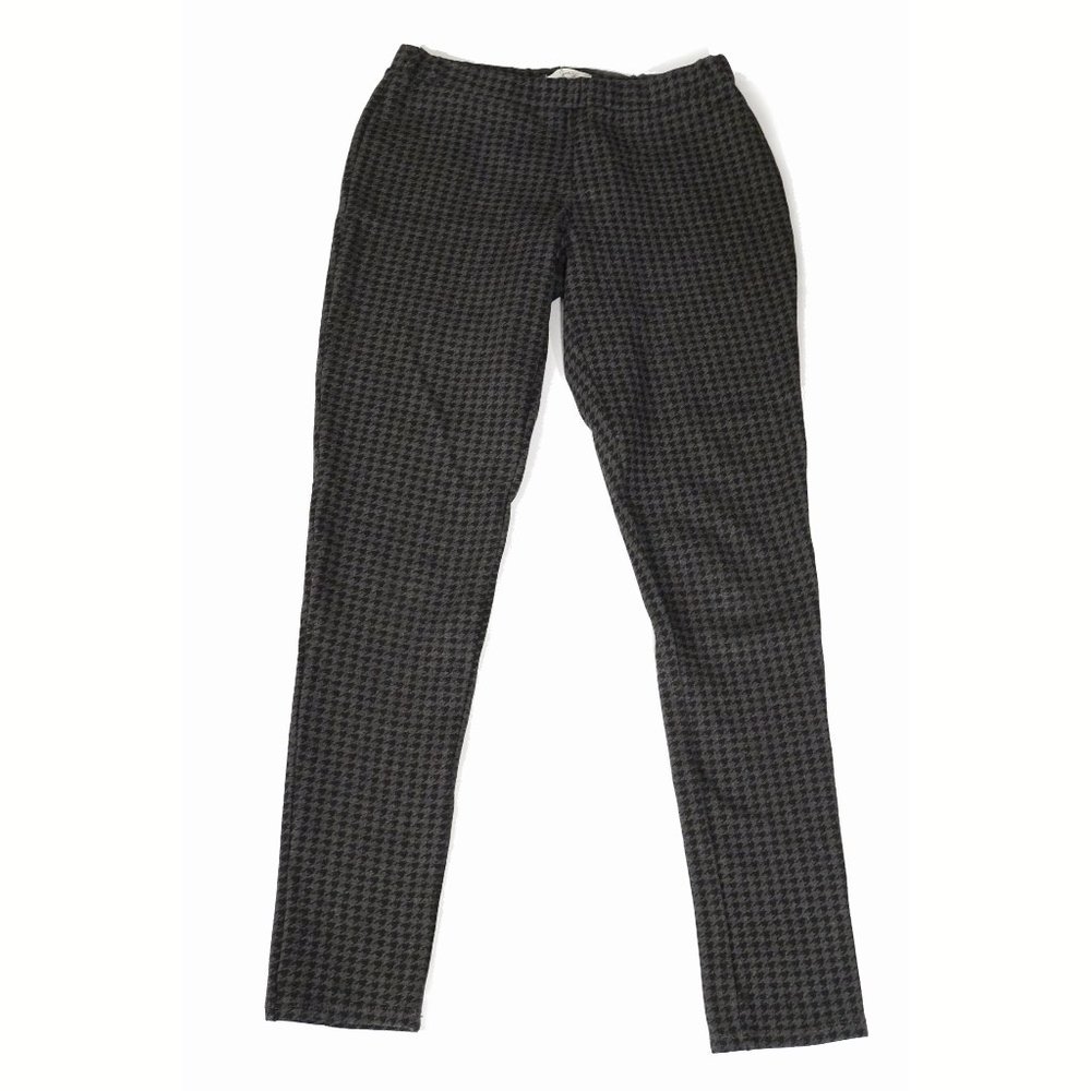 Joie Keena Leggings Houndstooth Print Charcoal Gray/Black Ponte Stretch …